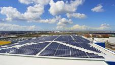 Pictured: Solar panels on an Ikea store in Sydney, Australia 